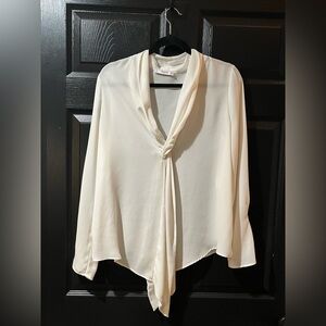 Mango Faux Tie Front Blouse